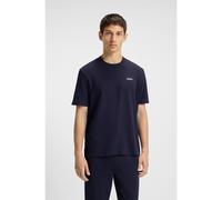 HUGO T-shirt de pyjama gaufré avec logo brodé - Style Austin T-Shirt, 50532011 Bleu foncé S