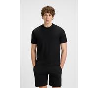 HUGO T-shirt de pyjama gaufré avec logo brodé - Style Austin T-Shirt, 50532011 Noir S