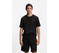 HUGO T-shirt de pyjama gaufré avec logo brodé - Style Austin T-Shirt, 50532011 Noir XXL