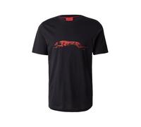 HUGO T-Shirt 'Didug' rouge / noir, Taille XL