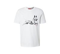 HUGO T-Shirt 'Dirunn' rouge / noir / blanc, Taille XL