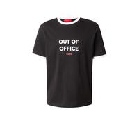 HUGO T-Shirt 'Doffice' rouge sang / noir / blanc, Taille L