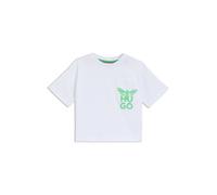 HUGO T-shirt en coton avec motif papillon de nuit pour enfant - Style G00340/10P04A, G00340 Blanc 162