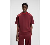 HUGO T-shirt en coton HUGO x RB avec bordure et logos - Style Dydall_RB, 50549604 Rouge sombre M