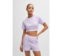 HUGO T-shirt en coton mélangé à col rond et taille logotée - Style SPORTY LOGO_T-SHIRT, 50520497 Violet clair XXXL