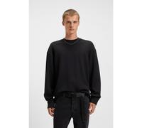 HUGO T-shirt en coton mélangé à la structure gaufrée - Style Nuwolo, 50534454 Noir S