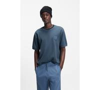 HUGO T-shirt en coton mélangé avec rayures - Style Davros, 50553453 Bleu M