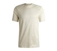 Hugo - T-shirt en coton ripstop avec inserts lisses - Homme - Tops - Beige - Taille: XL