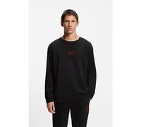 HUGO T-shirt en coton stretch à logo imprimé - Style Laze Longsleeve, 50525229 Noir XXL