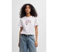 HUGO T-shirt en jersey de coton à imprimé graphique - Style Damacia_5, 50540237 Blanc XS