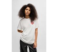 HUGO T-shirt en jersey de coton à imprimé graphique - Style Vintage Tee_14, 50534545 Blanc S