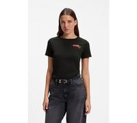 HUGO T-shirt en jersey de coton à logo artistique - Style Deloris_6, 50571888 Noir M