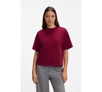 HUGO T-shirt en jersey de coton à logo brodé grand format - Style Duslant, 50570677 Rouge sombre S