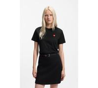 HUGO T-shirt en jersey de coton à logo cœur - Style Damacia_6, 50562145 Noir S