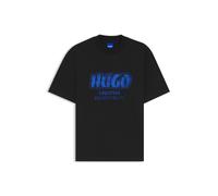 HUGO T-shirt en jersey de coton à logo graphique - Style Nieros_HD_005, 50562549 Noir S