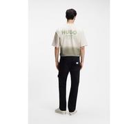 HUGO T-shirt en jersey de coton à logo teint par immersion - Style Nalono_F, 50560732 Beige M