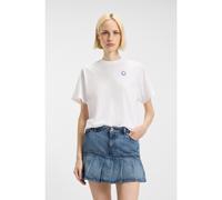 HUGO T-shirt en jersey de coton avec badge logoté - Style Vintage Tee_B_1, 50518139 Blanc XS