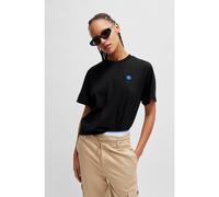 HUGO T-shirt en jersey de coton avec badge logoté - Style Vintage Tee_B_1, 50518139 Noir XL