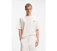 HUGO T-shirt en jersey de coton avec étiquette logo dans la couture latérale - Style Nohatio, 50556411 Naturel S