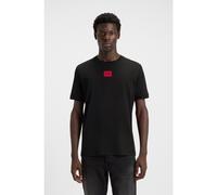 HUGO T-shirt en jersey de coton avec étiquette logotée - Style Diragolino212, 50447978 Noir XL