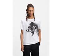 HUGO T-shirt en jersey de coton avec imprimé cobra - Style Dikobra_IN, 50568723 Blanc L