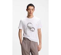 HUGO T-shirt en jersey de coton avec logo espacé - Style Discorb, 50557672 Blanc L