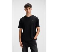 HUGO T-shirt en jersey de coton avec logo imprimé - Style Dero222, 50466158 Noir XS