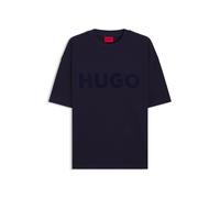 HUGO T-shirt en jersey de coton avec logo réfléchissant - Style Dinkee, 50525765 Bleu foncé XS