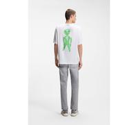 HUGO T-shirt en jersey de coton avec motif imprimé - Style Nufotee, 50560048 Blanc L