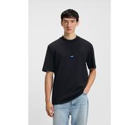 HUGO T-shirt en jersey de coton avec patch logo - Style Nieros, 50509991 Noir S