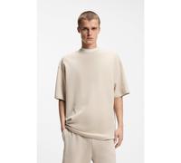 HUGO T-shirt en jersey de coton avec patch logoté bleu - Style Nuwaffle, 50534434 Beige clair M