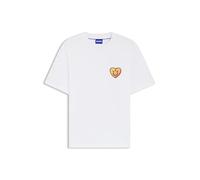 HUGO T-Shirt en Jersey Unisexe De Coton avec Logo Cœur