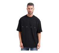 HUGO T-shirt Oversize en coton à logo imprimé audacieux - Style Dariso, 50563445 Noir L