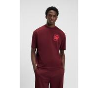 HUGO T-shirt HUGO x RB en coton avec logo à motif taureau - Style Dartox_RB, 50549307 Rouge sombre XL