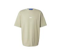 HUGO T-Shirt 'Nalono' beige foncé / blanc, Taille L