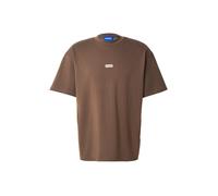 HUGO T-Shirt 'Nalono' marron / blanc, Taille S