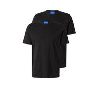 HUGO T-Shirt 'Naolo' bleu / noir / blanc, Taille S