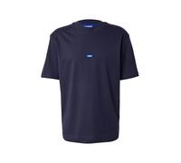 HUGO T-Shirt 'Nieros' bleu marine / azur / blanc, Taille XL