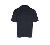 HUGO T-shirt en jersey de coton avec patch logoté bleu - Style Nieros, 50509991 Bleu foncé L