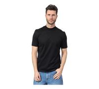 Hugo - T-shirt noir slim fit avec col haut - Homme - Tops - Noir - Taille: S