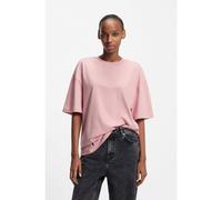 HUGO T-shirt Oversize en coton avec logo Happy HUGO à strass - Style Oversized _Tee_B_9, 50554940 Rose clair M