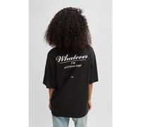 HUGO T-shirt Oversize en jersey de coton avec messages imprimés - Style Oversized Tee_B_3, 50533976 Noir XS