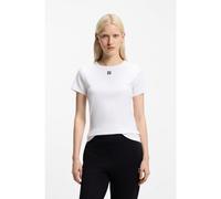 HUGO T-shirt Regular à logo revisité brodé - Style Deloris, 50512002 Blanc XL