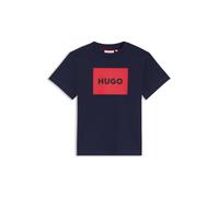 HUGO T-shirt Regular en coton avec logo rouge pour enfant - Style G00572/23B08A, G00572 Bleu foncé 126