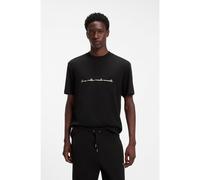 HUGO T-shirt Relaxed à surpiqûre en zigzag - Style Datrik, 50568123 Noir M