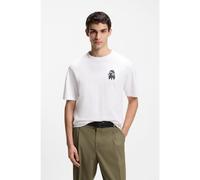 HUGO T-shirt Relaxed en coton à motif graphique style épouvante - Style Dicatiko, 50532325 Blanc M