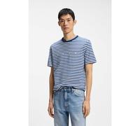 HUGO T-shirt Relaxed en jersey de coton à rayures - Style Demptee, 50563797 Blanc / Bleu S