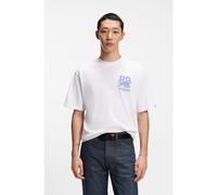 HUGO T-shirt Relaxed HUGO x RB à motif taureau - Style Delel_RB, 50564572 Blanc L
