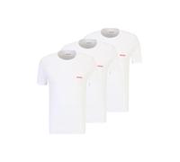 HUGO Lot de trois t-shirts en coton avec logos - Style T-SHIRT RN TRIPLET P, 50493972 Blanc S