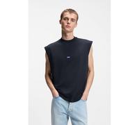 HUGO Hommes Navertz T-Shirt sans Manches en Jersey de Coton avec Patch logoté